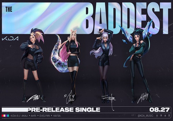 《英雄联盟》 K/DA 女团正式回归 全新单曲《The BADDEST》发布