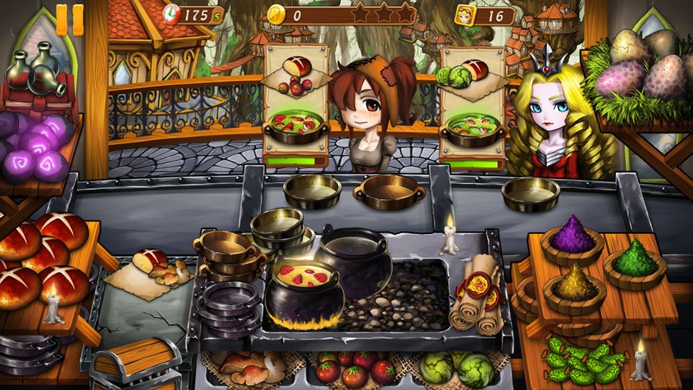 烹饪女巫精美的游戏画面